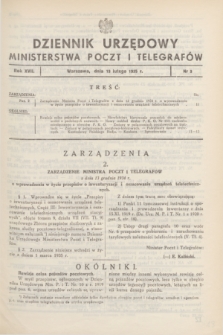 Dziennik Urzędowy Ministerstwa Poczt i Telegrafów. R.17, nr 3 (13 lutego 1935)