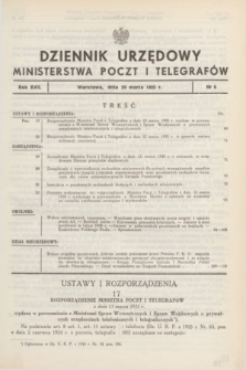 Dziennik Urzędowy Ministerstwa Poczt i Telegrafów. R.17, nr 6 (29 marca 1935)