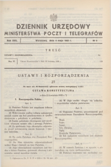 Dziennik Urzędowy Ministerstwa Poczt i Telegrafów. R.17, nr 9 (4 maja 1935)