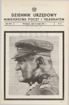 Dziennik Urzędowy Ministerstwa Poczt i Telegrafów. R.17, nr 12 (13 maja 1935)