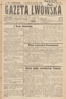 Gazeta Lwowska. 1922, nr 278