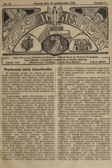 Przegląd Graficzny : organ Korporacyj Zakładów Graficznych i Wydawniczych na Ziemiach Zachodnich. R. 9, 1928, nr 43