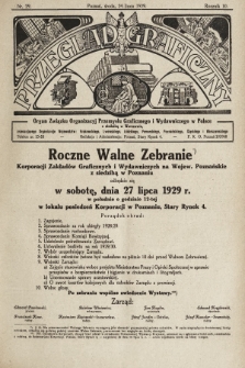 Przegląd Graficzny : organ Związku Organizacyj Przemysłu Graficznego i Wydawniczego w Polsce. R. 10, 1929, nr 29