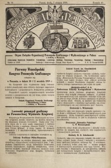 Przegląd Graficzny : organ Związku Organizacyj Przemysłu Graficznego i Wydawniczego w Polsce. R. 10, 1929, nr 31