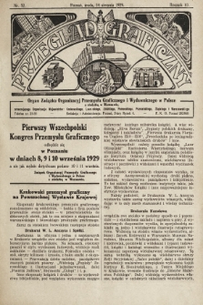 Przegląd Graficzny : organ Związku Organizacyj Przemysłu Graficznego i Wydawniczego w Polsce. R. 10, 1929, nr 32