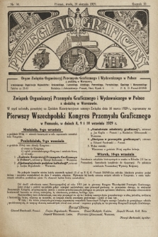 Przegląd Graficzny : organ Związku Organizacyj Przemysłu Graficznego i Wydawniczego w Polsce. R. 10, 1929, nr 34