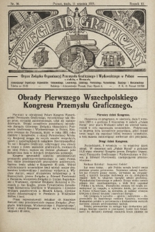 Przegląd Graficzny : organ Związku Organizacyj Przemysłu Graficznego i Wydawniczego w Polsce. R. 10, 1929, nr 36