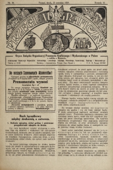 Przegląd Graficzny : organ Związku Organizacyj Przemysłu Graficznego i Wydawniczego w Polsce. R. 10, 1929, nr 38