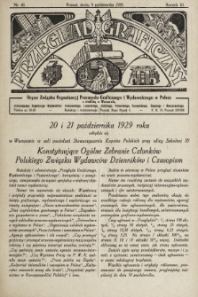 Przegląd Graficzny : organ Związku Organizacyj Przemysłu Graficznego i Wydawniczego w Polsce. R. 10, 1929, nr 40
