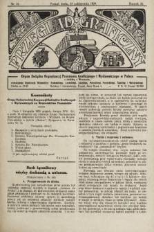 Przegląd Graficzny : organ Związku Organizacyj Przemysłu Graficznego i Wydawniczego w Polsce. R. 10, 1929, nr 42