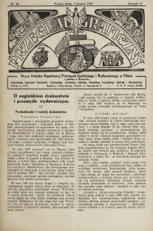 Przegląd Graficzny : organ Związku Organizacyj Przemysłu Graficznego i Wydawniczego w Polsce. R. 10, 1929, nr 48