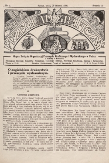 Przegląd Graficzny : organ Związku Organizacyj Przemysłu Graficznego i Wydawniczego w Polsce. R. 11, 1930, nr 5