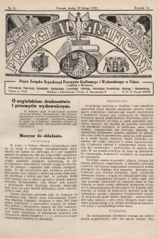 Przegląd Graficzny : organ Związku Organizacyj Przemysłu Graficznego i Wydawniczego w Polsce. R. 11, 1930, nr 8