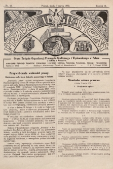 Przegląd Graficzny : organ Związku Organizacyj Przemysłu Graficznego i Wydawniczego w Polsce. R. 11, 1930, nr 10