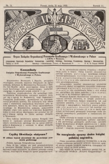 Przegląd Graficzny : organ Związku Organizacyj Przemysłu Graficznego i Wydawniczego w Polsce. R. 11, 1930, nr 21