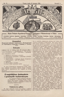 Przegląd Graficzny : organ Związku Organizacyj Przemysłu Graficznego i Wydawniczego w Polsce. R. 11, 1930, nr 35
