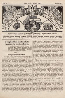Przegląd Graficzny : organ Związku Organizacyj Przemysłu Graficznego i Wydawniczego w Polsce. R. 11, 1930, nr 36
