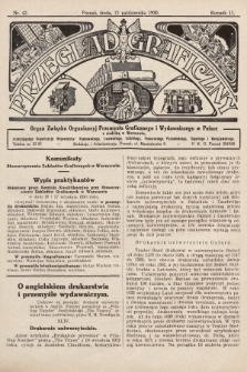 Przegląd Graficzny : organ Związku Organizacyj Przemysłu Graficznego i Wydawniczego w Polsce. R. 11, 1930, nr 42