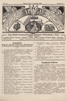 Przegląd Graficzny : organ Związku Organizacyj Przemysłu Graficznego i Wydawniczego w Polsce. R. 11, 1930, nr 45