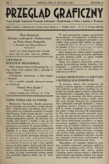 Przegląd Graficzny : Organ Związku Organizacyj Przemysłu Graficznego i Wydawniczego w Polsce z siedzibą w Warszawie. R. 14, 1933, nr 3
