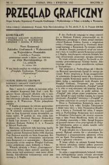 Przegląd Graficzny : Organ Związku Organizacyj Przemysłu Graficznego i Wydawniczego w Polsce z siedzibą w Warszawie. R. 14, 1933, nr 13