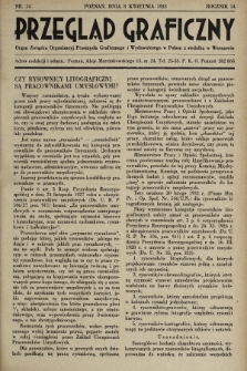 Przegląd Graficzny : Organ Związku Organizacyj Przemysłu Graficznego i Wydawniczego w Polsce z siedzibą w Warszawie. R. 14, 1933, nr 14