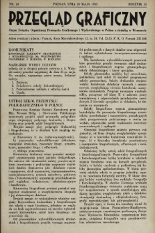 Przegląd Graficzny : Organ Związku Organizacyj Przemysłu Graficznego i Wydawniczego w Polsce z siedzibą w Warszawie. R. 14, 1933, nr 20