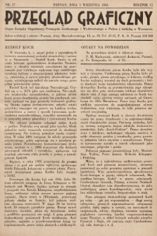 Przegląd Graficzny : Organ Związku Organizacyj Przemysłu Graficznego i Wydawniczego w Polsce z siedzibą w Warszawie. R. 15, 1934, nr 17