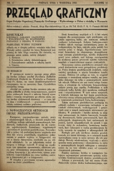 Przegląd Graficzny : Organ Związku Organizacyj Przemysłu Graficznego i Wydawniczego w Polsce z siedzibą w Warszawie. R. 16, 1935, nr 17
