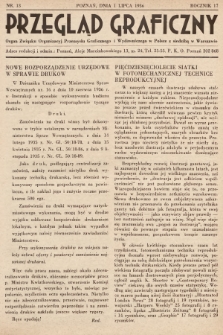 Przegląd Graficzny : Organ Związku Organizacyj Przemysłu Graficznego i Wydawniczego w Polsce z siedzibą w Warszawie. R. 17, 1936, nr 13