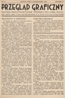 Przegląd Graficzny : Organ Związku Organizacyj Przemysłu Graficznego i Wydawniczego w Polsce z siedzibą w Warszawie. R. 17, 1936, nr 19