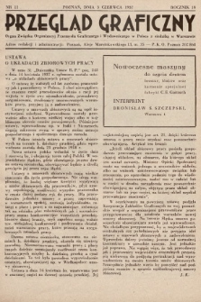 Przegląd Graficzny : Organ Związku Organizacyj Przemysłu Graficznego i Wydawniczego w Polsce z siedzibą w Warszawie. R. 18, 1937, nr 11