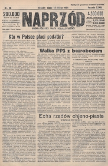 Naprzód : organ Polskiej Partji Socjalistycznej. 1924, nr 35