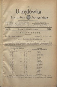 Urzędówka Starostwa Pszczyńskiego. 1935, nr 3 (19 stycznia)