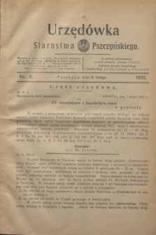 Urzędówka Starostwa Pszczyńskiego. 1935, nr 6 (9 lutego)