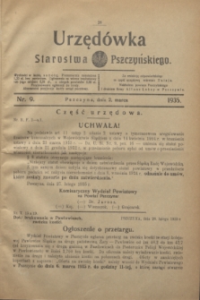Urzędówka Starostwa Pszczyńskiego. 1935, nr 9 (2 marca)