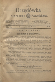 Urzędówka Starostwa Pszczyńskiego. 1935, nr 10 (9 marca)