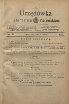 Urzędówka Starostwa Pszczyńskiego. 1935, nr 26 (28 czerwca)