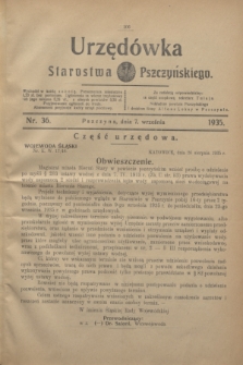 Urzędówka Starostwa Pszczyńskiego. 1935, nr 36 (7 września)