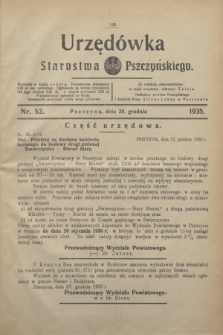 Urzędówka Starostwa Pszczyńskiego. 1935, nr 52 (28 grudnia)