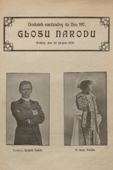 Dodatek niedzielny do nr 197 „Głosu Narodu”. 1905