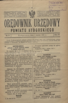Orędownik Urzędowy Powiatu Bydgoskiego. R.75, nr 9 (3 marca 1926)