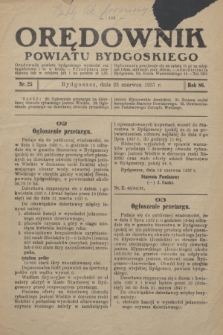 Orędownik Powiatu Bydgoskiego : wychodzi raz tygodniowo i to w środę. R.86, nr 25 (23 czerwca 1937)