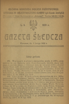 Gazeta Śledcza. [R.2], L. 8 (3 lutego 1920)