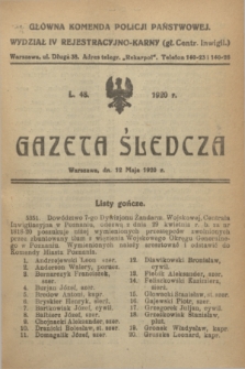 Gazeta Śledcza. [R.2], L. 48 (12 maja 1920)