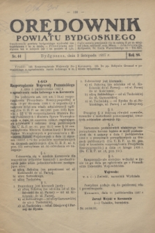 Orędownik Powiatu Bydgoskiego : wychodzi raz tygodniowo i to w środę. R.86, nr 44 (3 listopada 1937)