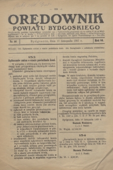 Orędownik Powiatu Bydgoskiego : wychodzi raz tygodniowo i to w środę. R.86, nr 46 (17 listopada 1937)
