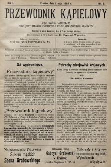 Przewodnik Kąpielowy : dwutygodnik ilustrowany poświęcony sprawom zdrojowisk i miejsc klimatycznych krajowych. 1904, nr 3
