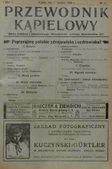 Przewodnik Kąpielowy : organ polskiego Towarzystwa balneologicznego. 1908, nr 4