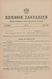 Dziennik Zarządzeń Dyrekcji Okręgowej Kolei Państwowych w Wilnie. 1929, nr 9 (14 grudnia)